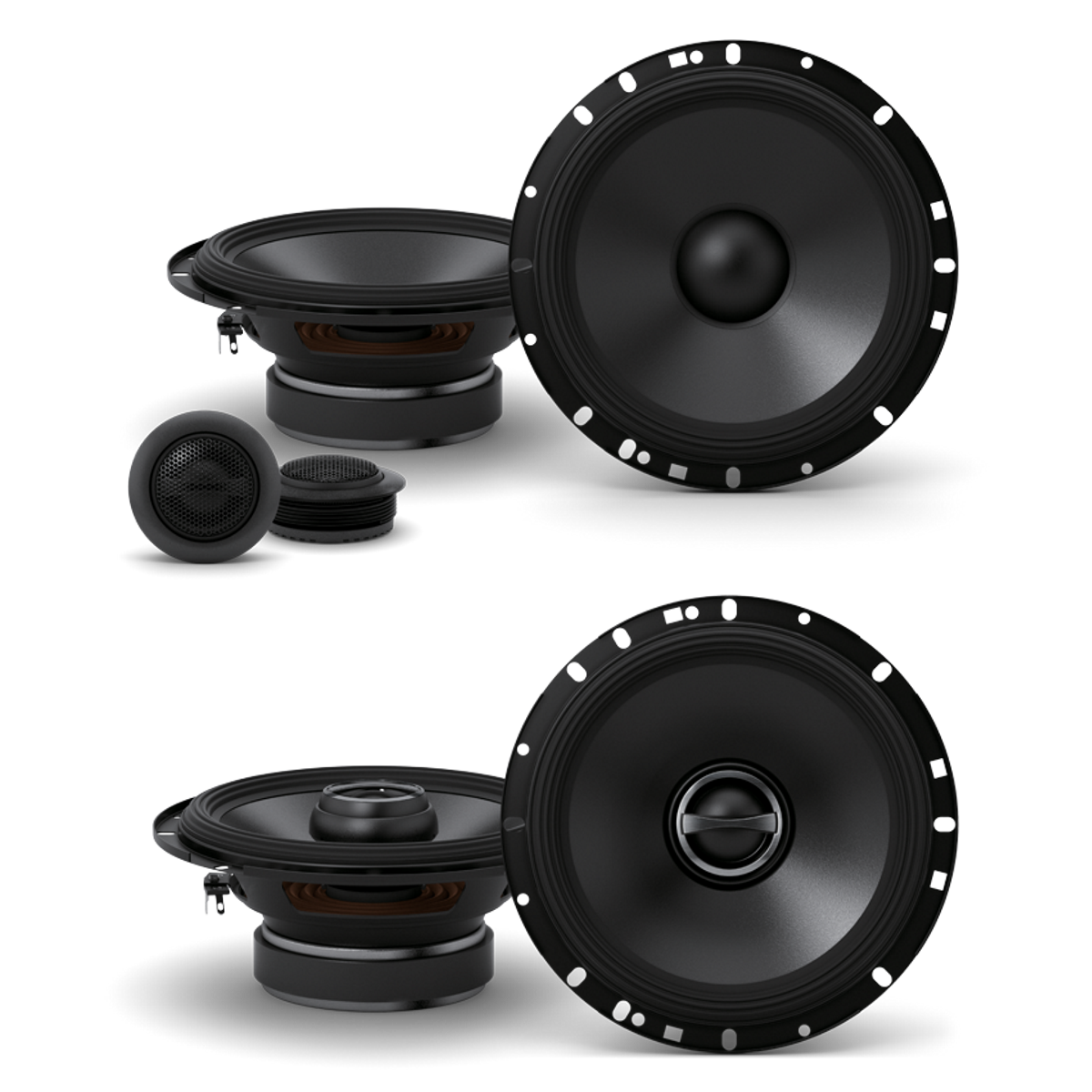 Alpine S-Series 6.5″ Component & Coaxial Speakers S-S65C + S-S65 ...